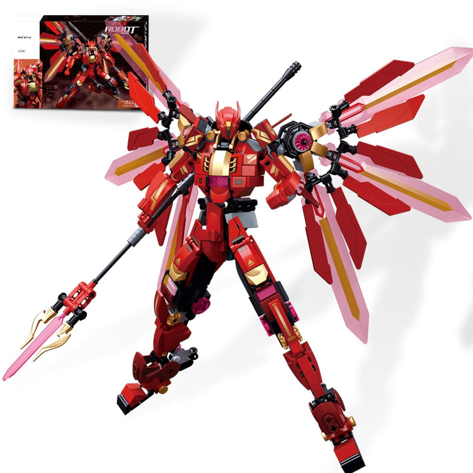 Mavo brix Mech samurai model for display and imaginative play.
