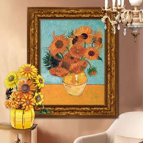 Mavo brix sunflowers pot design showcases colorful bloom arrangement