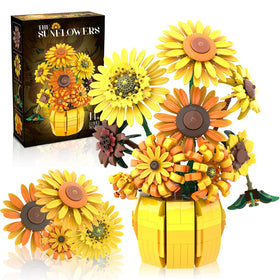 Mavo brix Van Gogh sunflowers bouquet display for stylish home decor