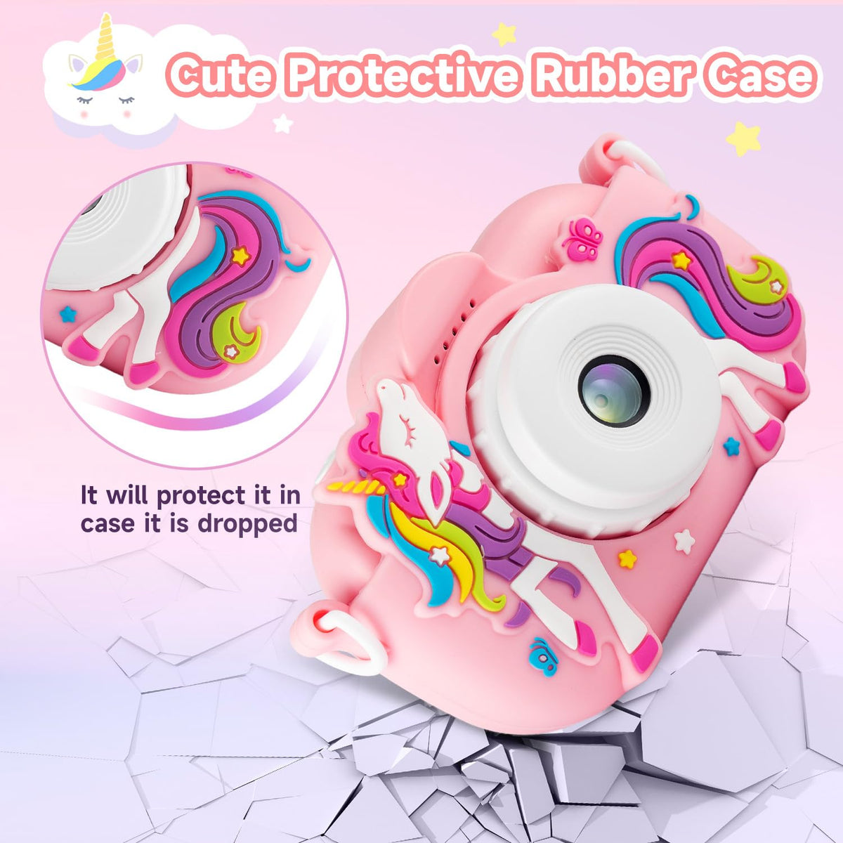 MAVOKIS Kids Camera ergonomic design fits small hands comfortably.