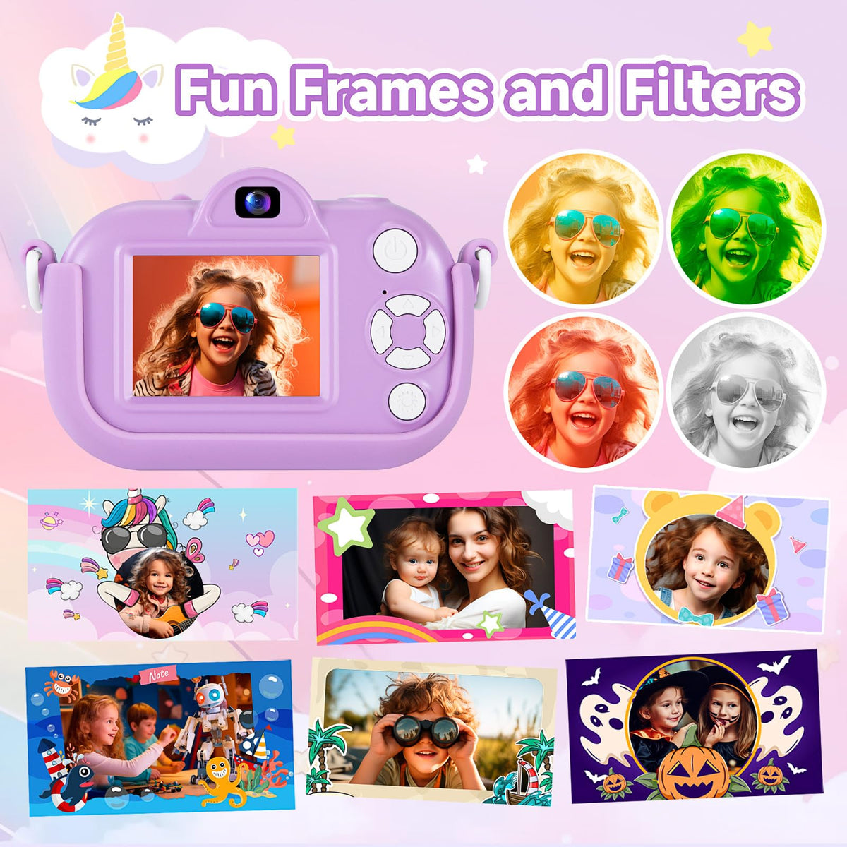 MAVOKIS Kids Camera in outdoor use during playful photography