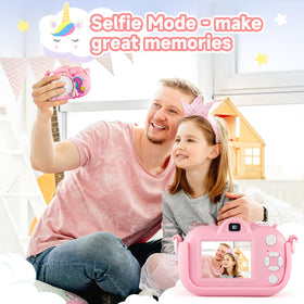 MAVOKIS Kids Camera comes with a shockproof case for drop protection.