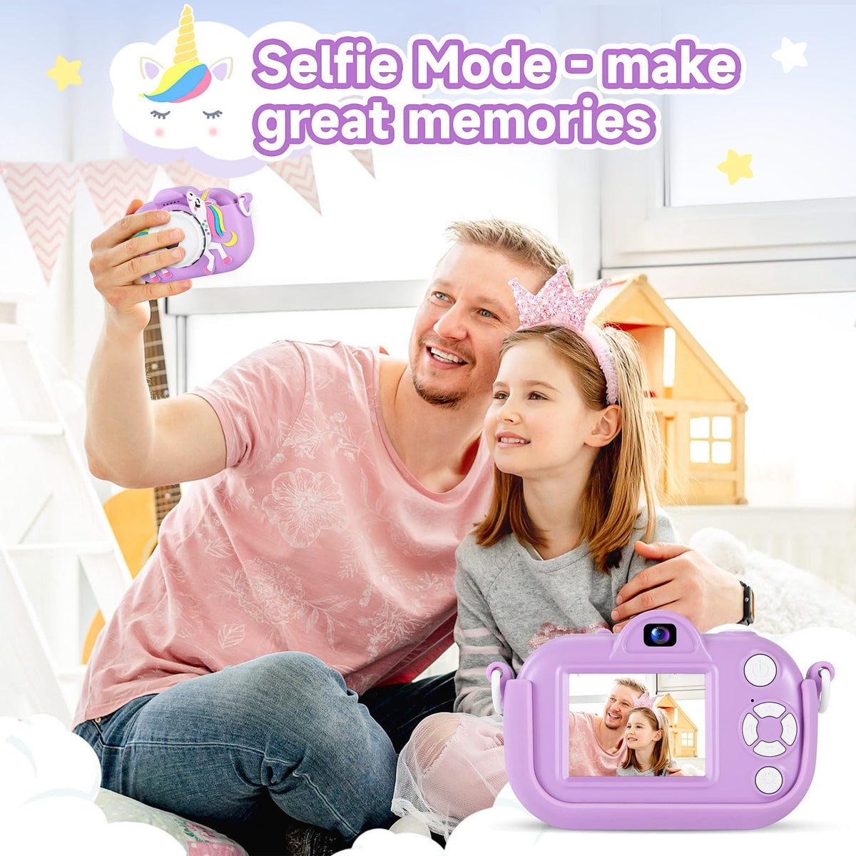 MAVOKIS Kids Camera stickers and frames for creative photos