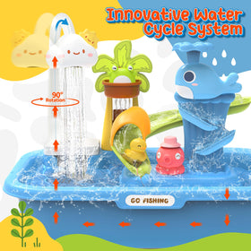 Max and Deril 4-in-1 kitchen sink toy with detachable legs enables versatile setups.