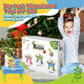 Max and Deril drying area encourages tidy pretend washing routines.