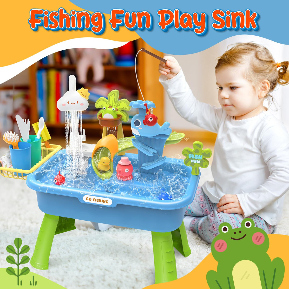 Max and Deril fishing game boosts hand-eye coordination during play.