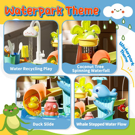 Max and Deril water table with 3 L capacity supports longer water play.