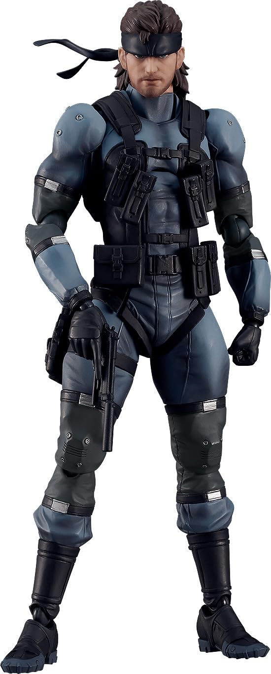 Max Factory Solid Snake face plates for expressive poses and details.