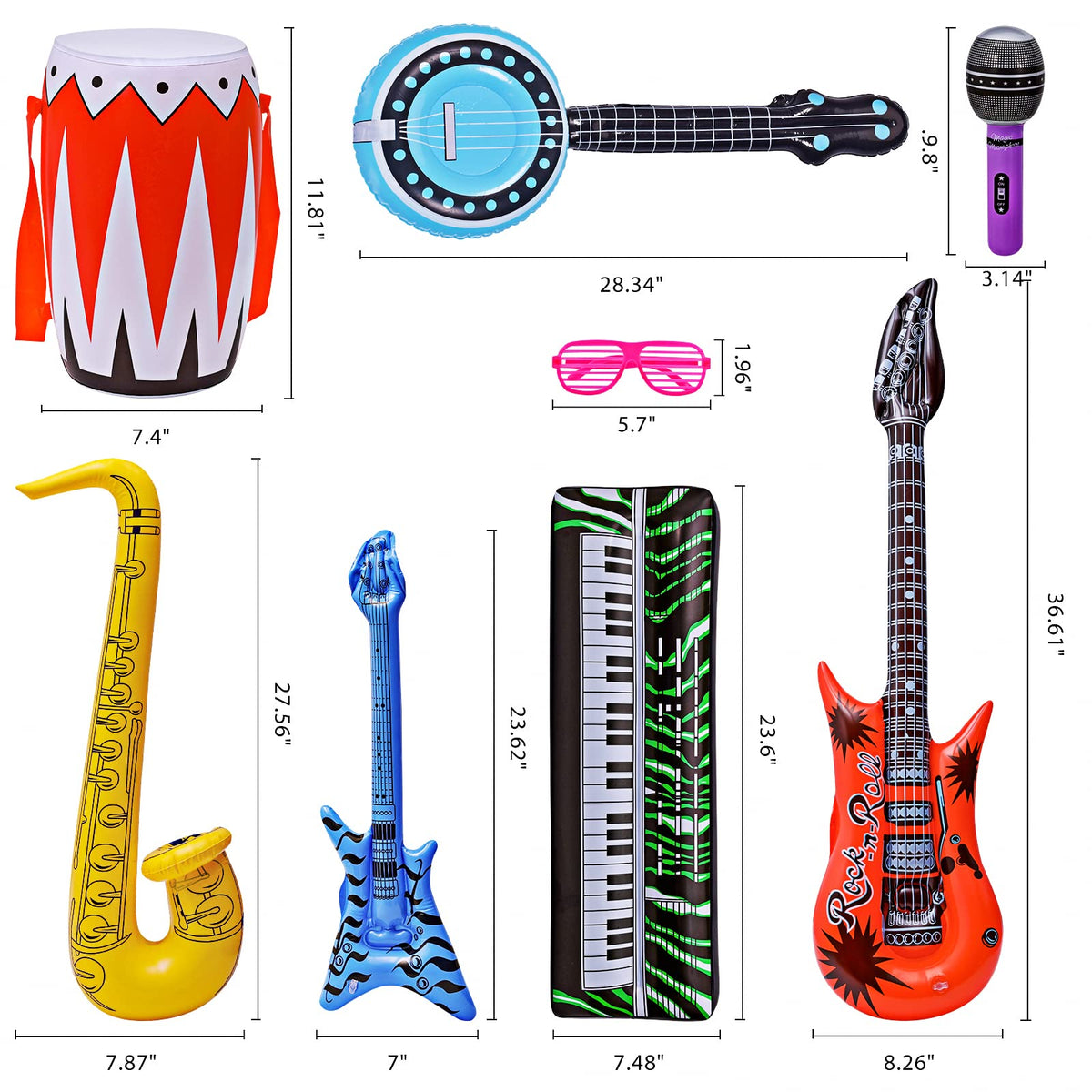Max Fun inflatable bass guitar makes a bold visual for band-themed events