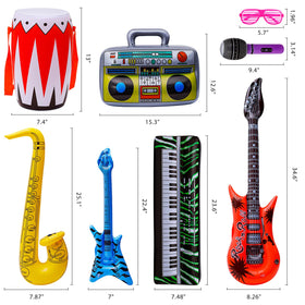 Max Fun inflatable rock-star bass adds dynamic stage vibes for kids' concerts.