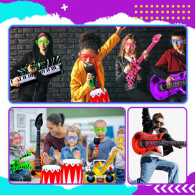 Max Fun rock-star props bundle boosts themed celebrations with colorful, safe decor.
