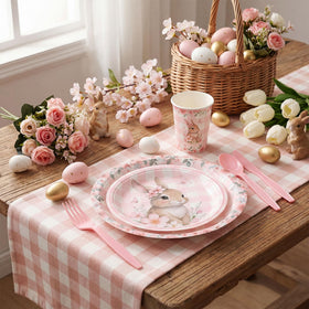 Maxdot bunny napkins 24-pack with soft pink accents