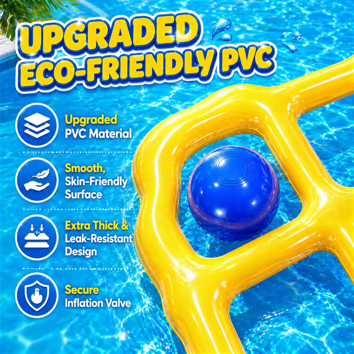 Max Fun Tic-Tac-Toe balls enable interactive pool fun for all ages.