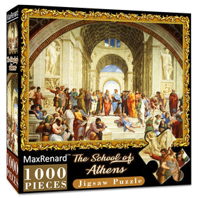 MaxRenard The School of Athens 1000-piece puzzle for adult art lovers and display.