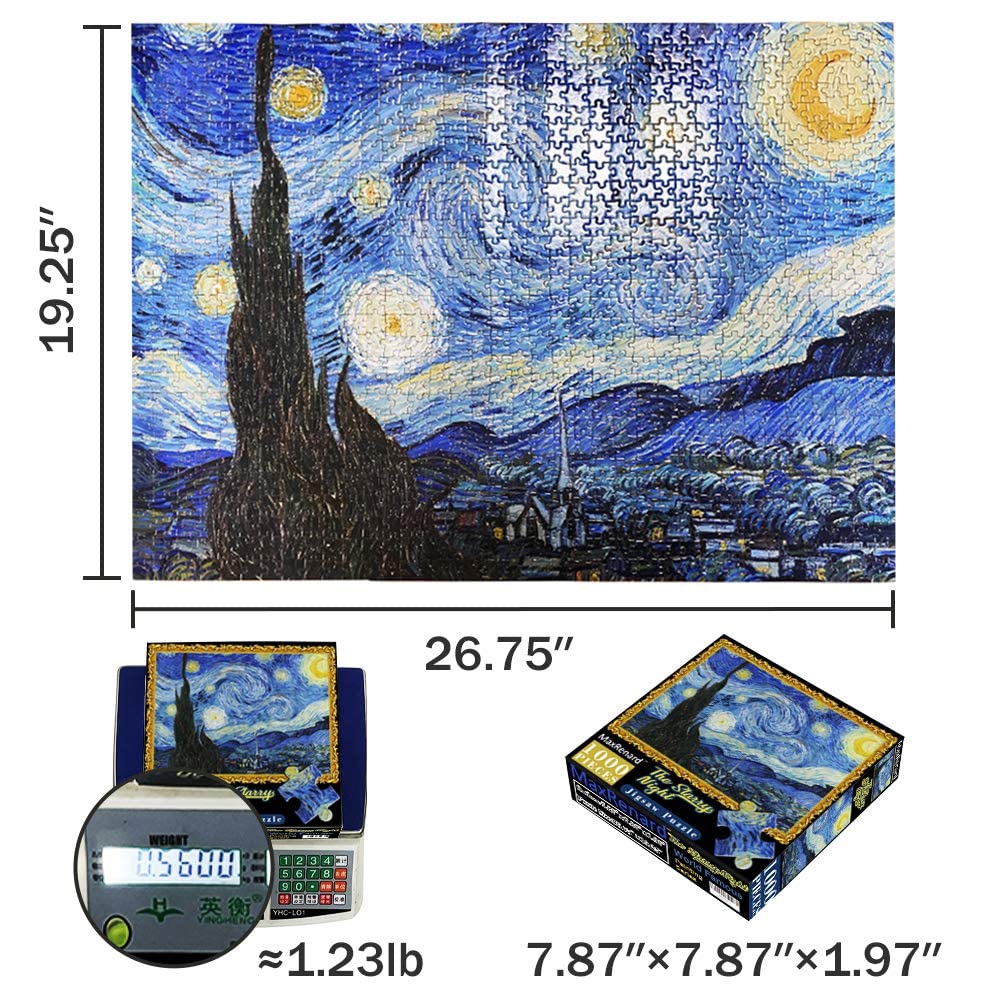 MaxRenard Starry Night puzzle assembly in progress boosts focus.