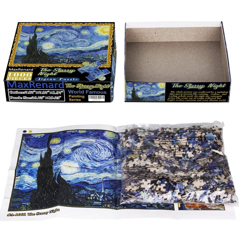 MaxRenard Starry Night puzzle surface film preserves color.