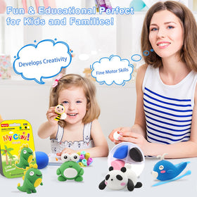 Maxsolve air-dry process lets kids admire finished figures after 24 hours.
