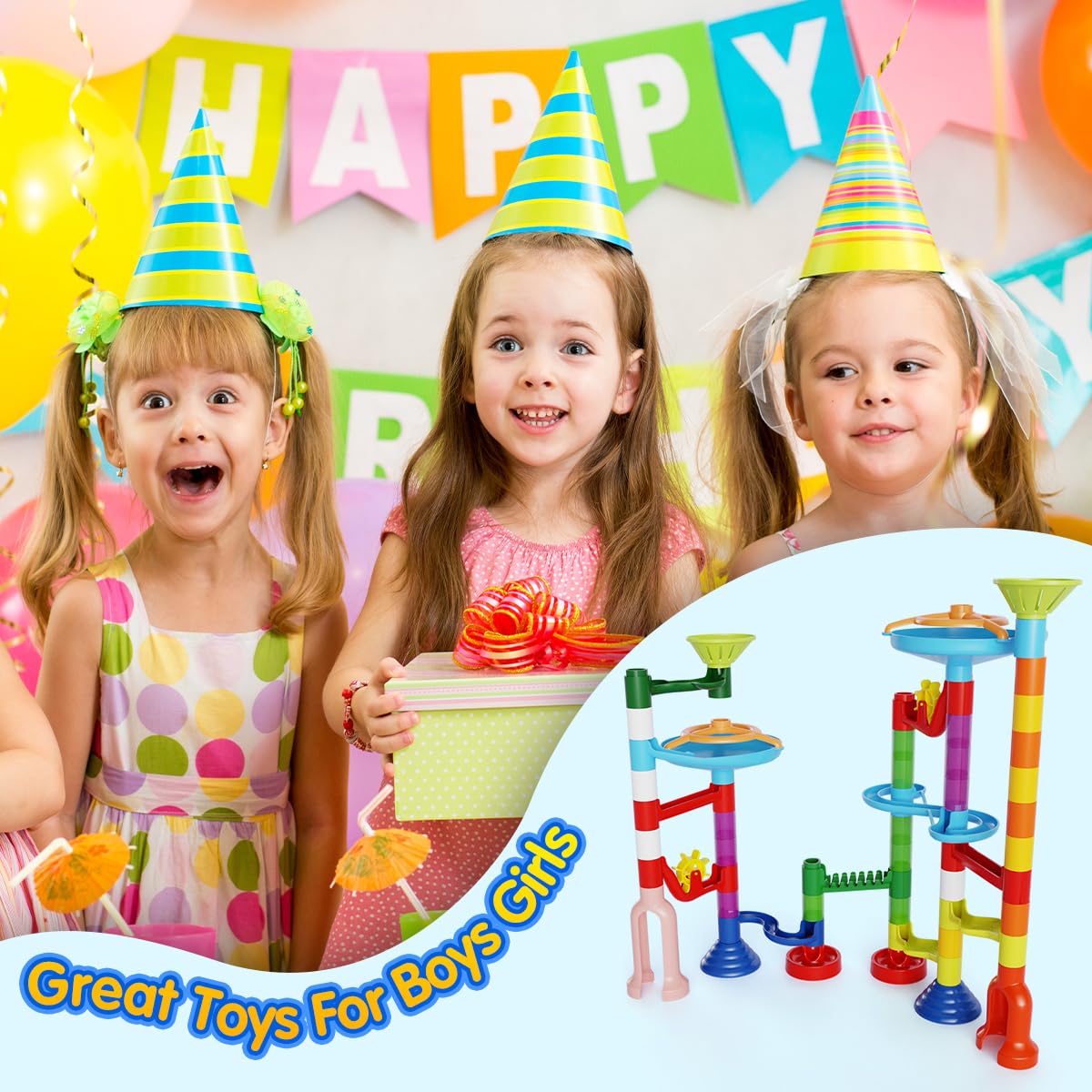 MaxTronic Marble Run gift box, ideal for birthdays and holidays.