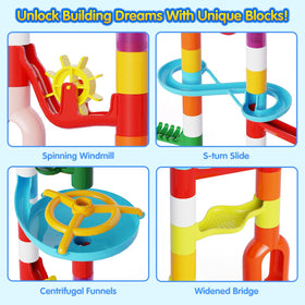 Kids enjoy MaxTronic Marble Run, improving spatial thinking through play.