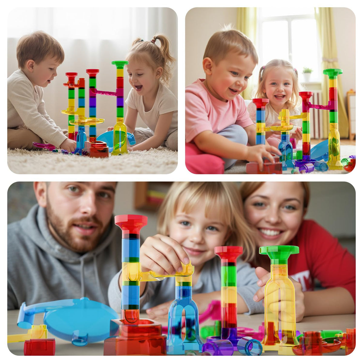 MaxTronic marble run kit group play for cooperative learning