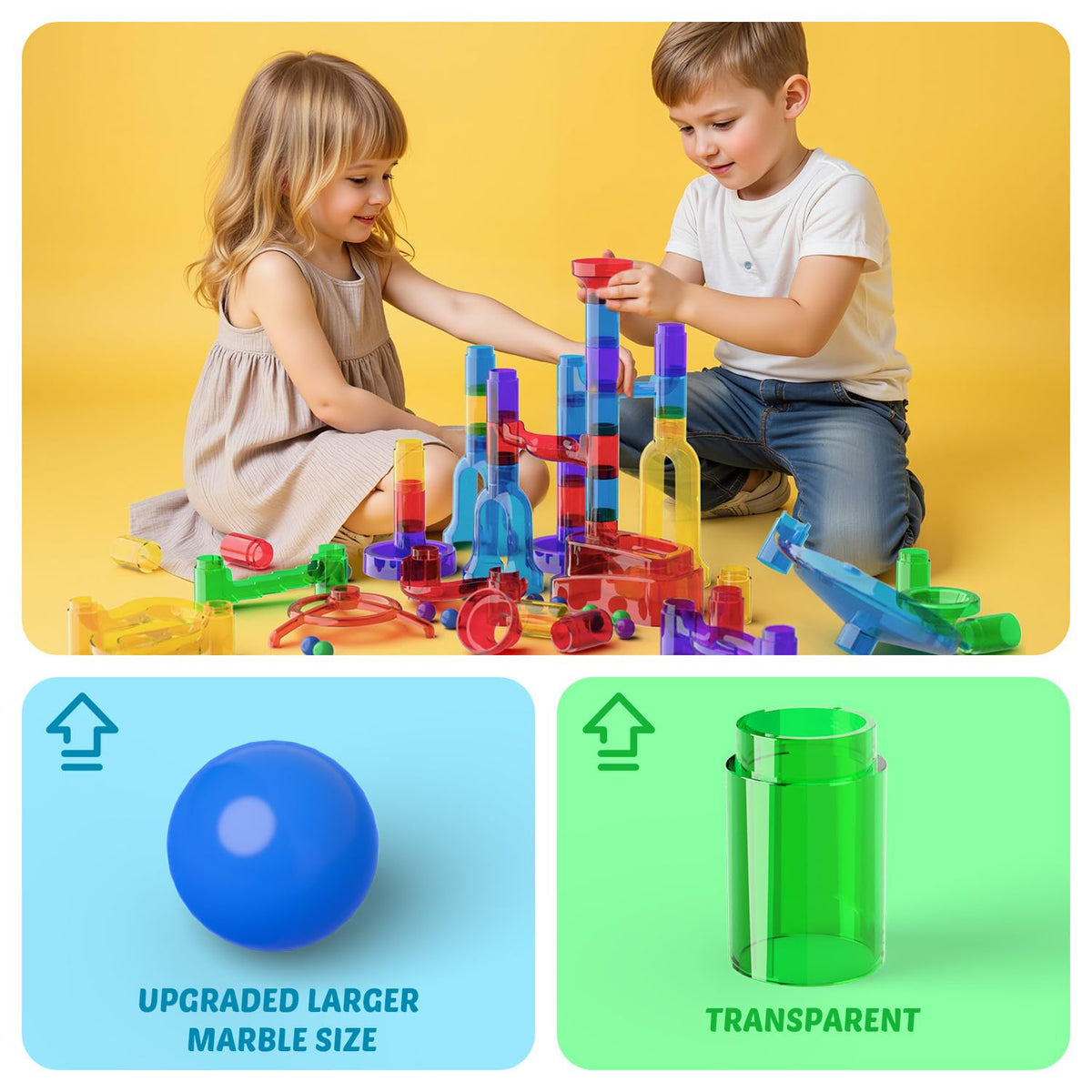 MaxTronic marble run kit safe ABS construction with rounded edges