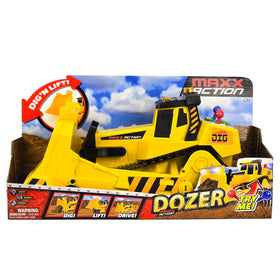 Maxx Action dozer performs smoothly on varied surfaces for versatile play