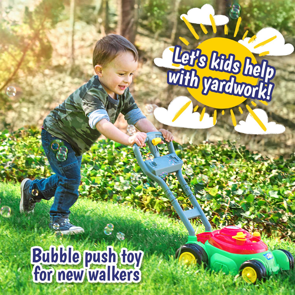 Maxx Bubbles Bubble-N-Go Mower tires handling uneven ground