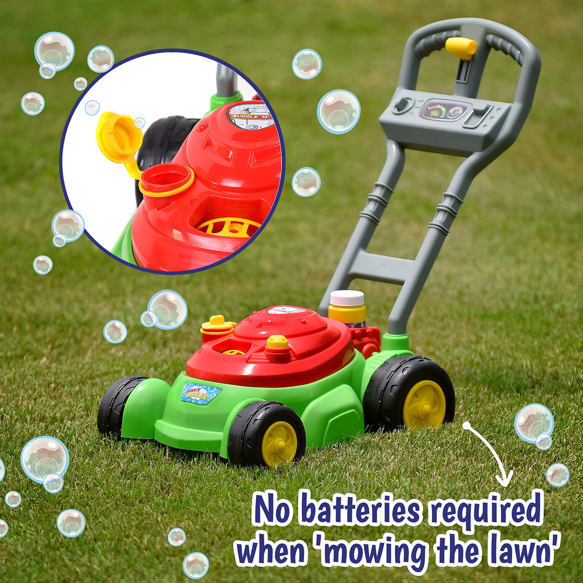 Maxx Bubbles 24oz bubble solution included for continuous outdoor imagination