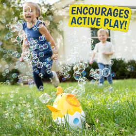 Maxx Bubbles Dancing Chick uses obstacle-avoidance to keep play seamless and safe.