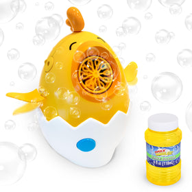 Maxx Bubbles Dancing Chick flaps wings and bursts bubbles for active outdoor play.