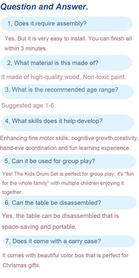 MAXZONE Kids Drum Set legs keep the set stable