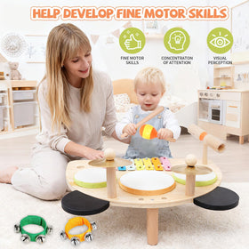 MAXZONE Kids Drum Set marcas deliver classic percussion feel