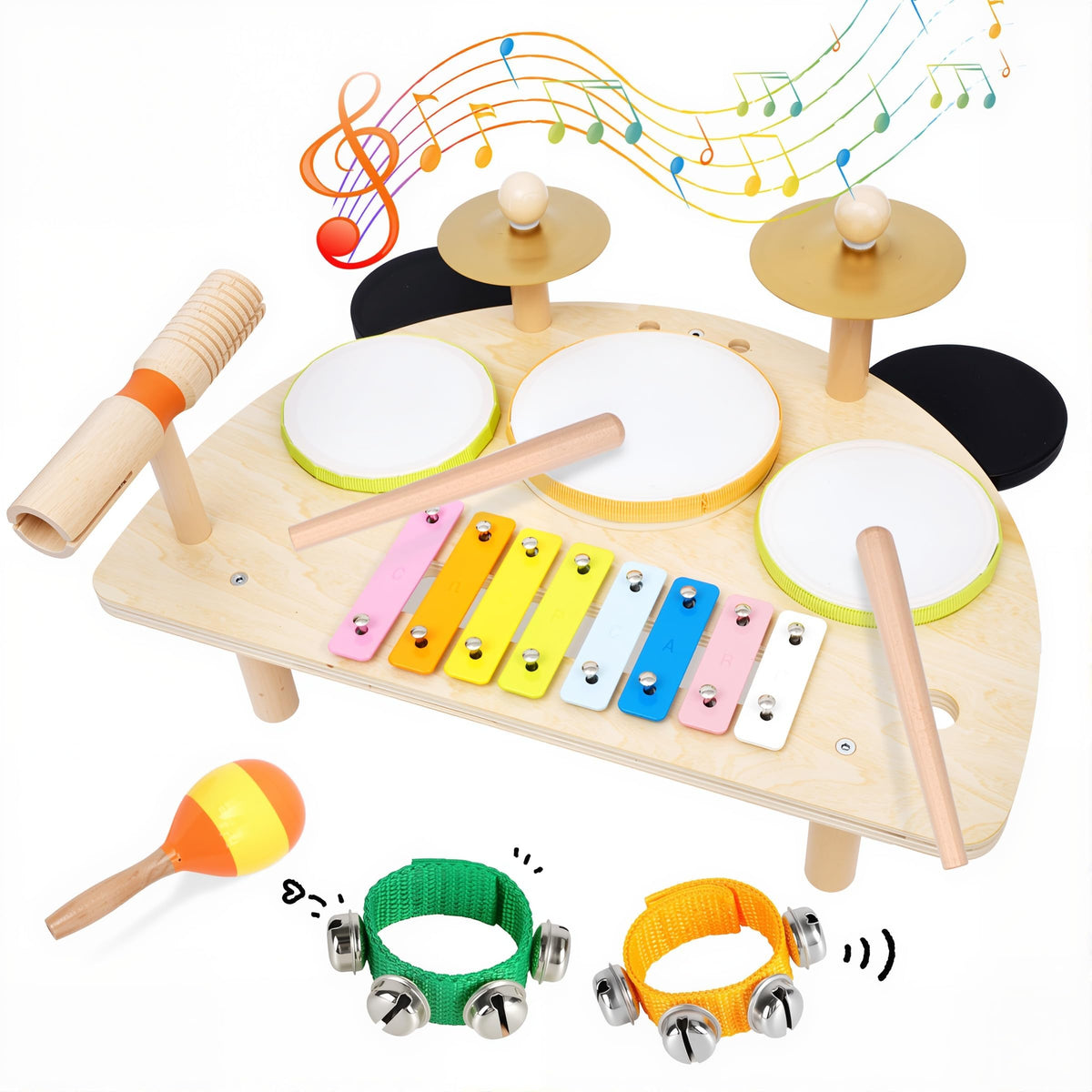 MAXZONE Kids Drum Set xylophone for playful music discovery