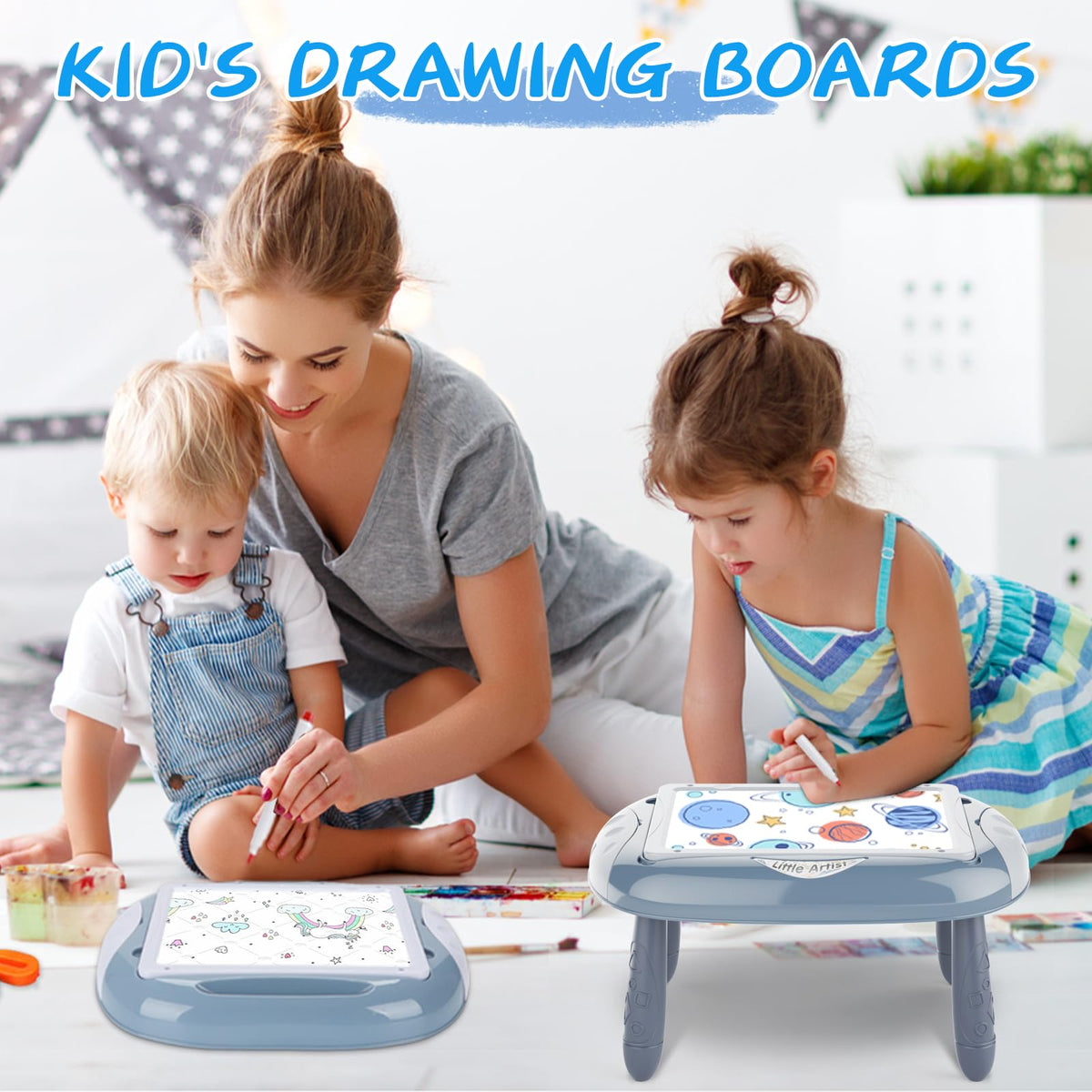 MAYESAR board with detachable legs for sitting or standing play