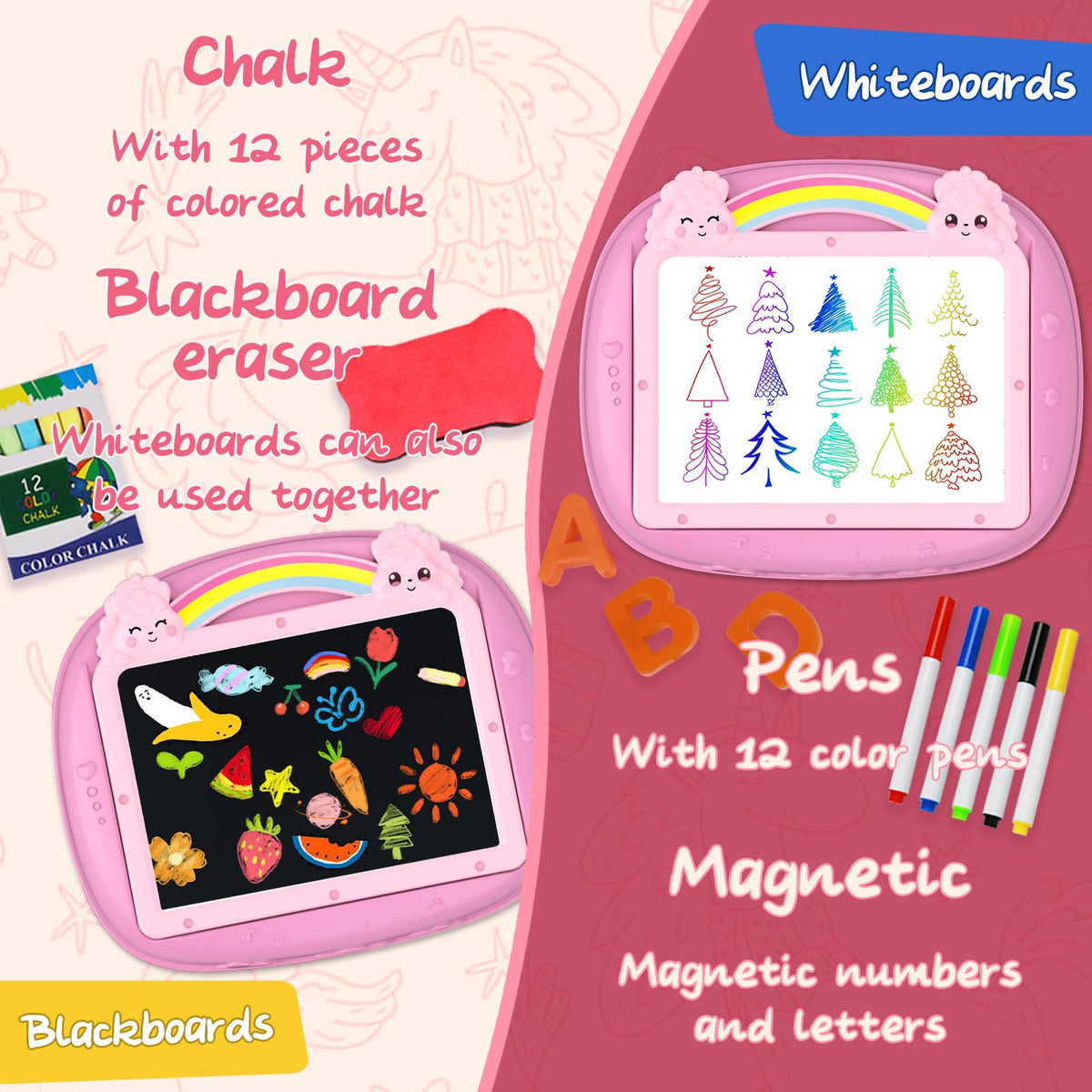 MAYESAR double-sided board supports drawing and writing practice