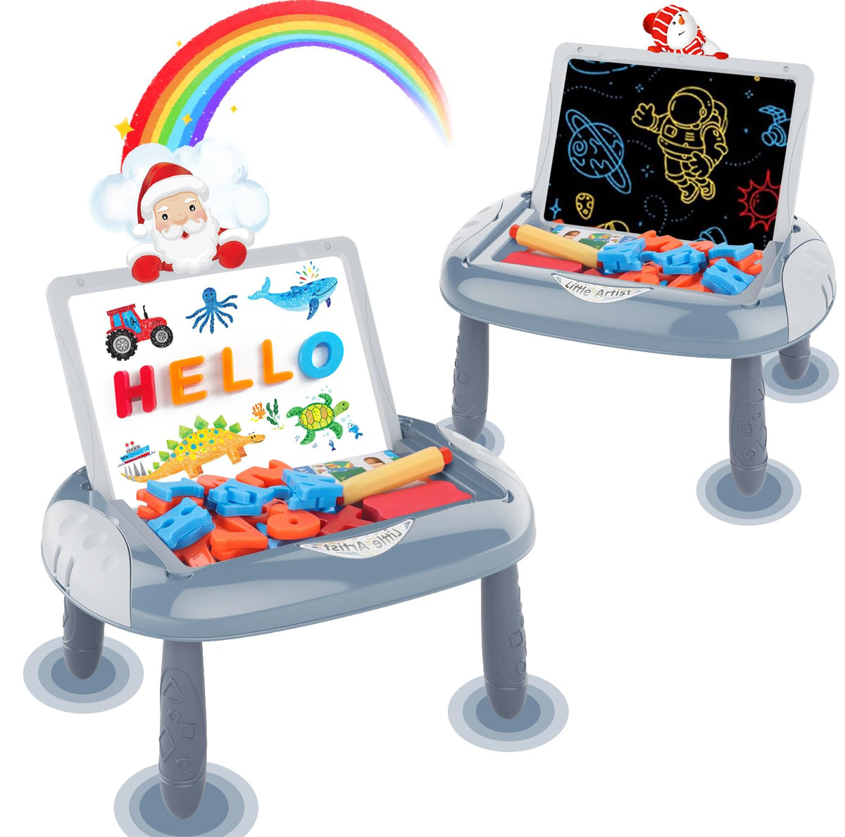 MAYESAR magnetic board with letters and numbers for early learning