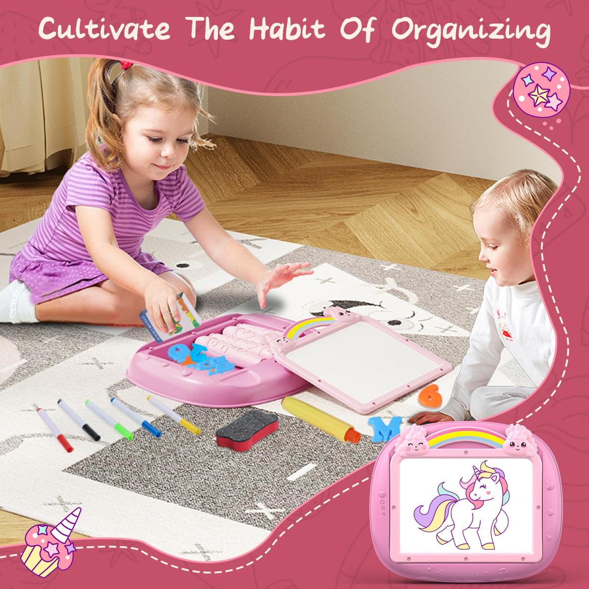 MAYESAR includes storage for accessories to keep play organized