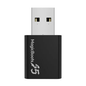 MAYFLASH MagicBoots-S5 front view showing compact adapter suitable for PS4/PS5 play.