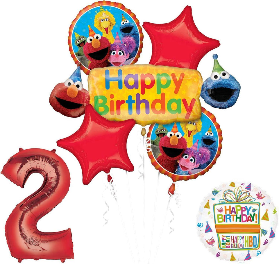Mayflower Elmo banner 42-inch creates a bold birthday focal point.