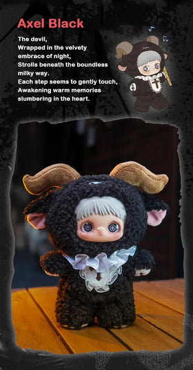 Maymei Dark Forest desk display with Bear Bell plush