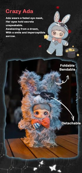 Maymei Dark Forest glow in the dark embroidery close up detail on a plush