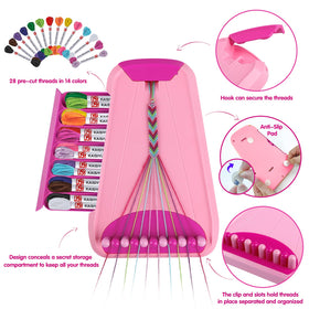 Maynacs 28 pre-cut threads in 14 colors for vibrant bracelet designs