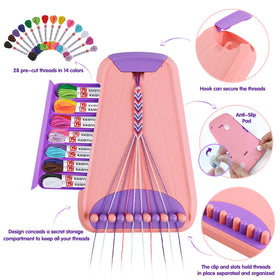 Maynacs 28 pre-cut threads in 14 colors for quick bracelet design