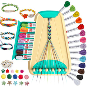 Maynacs friendship bracelet maker board with organized slots for easy crafting.