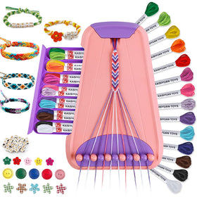Maynacs bracelet maker board with clips keeps threads organized during crafting