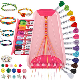 Maynacs friendship bracelet maker board with secure slots for mess-free crafting