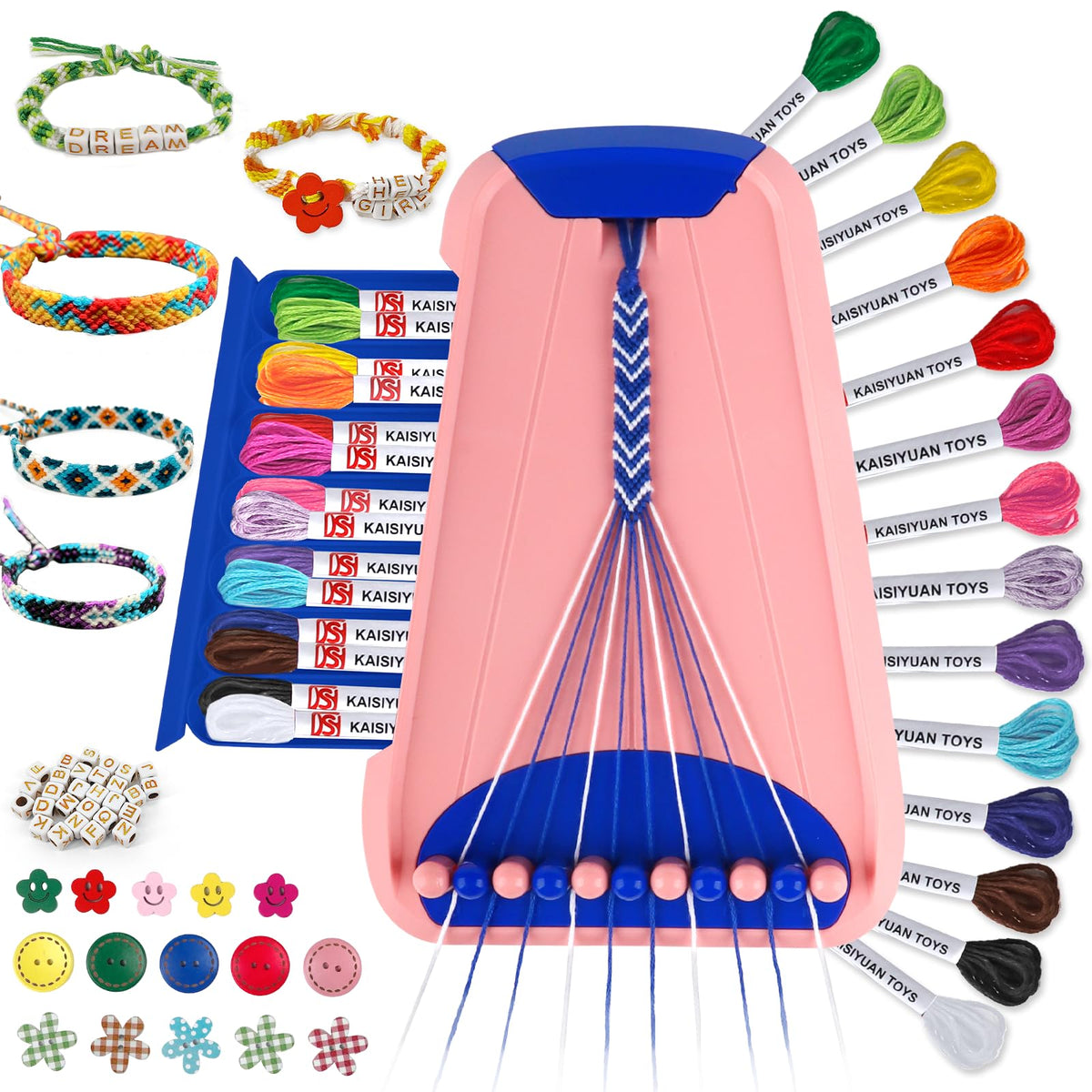 Maynacs friendship bracelet maker board keeps threads organized for easy crafting