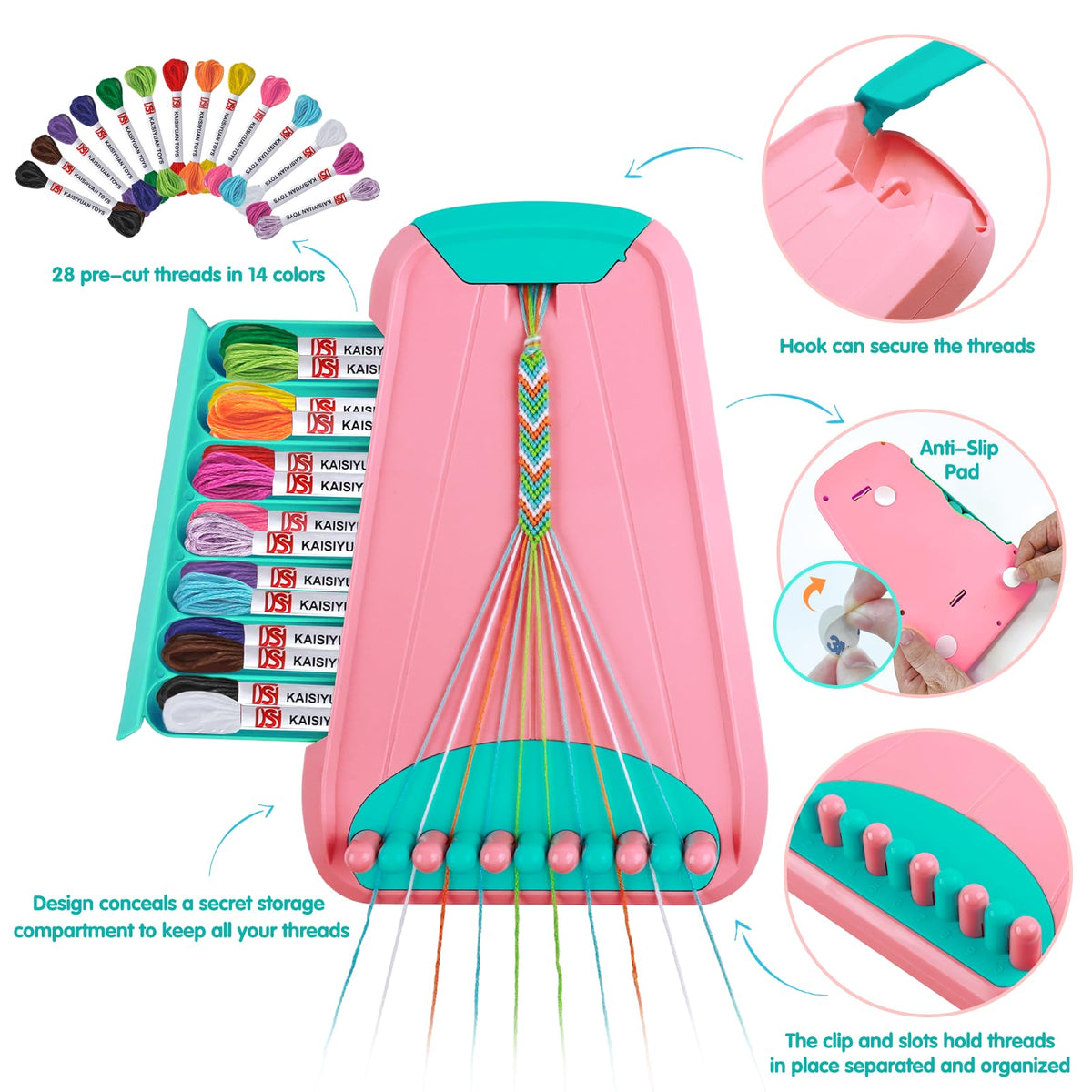 Maynacs thread colors assortment enables vibrant, personalized bracelet designs.