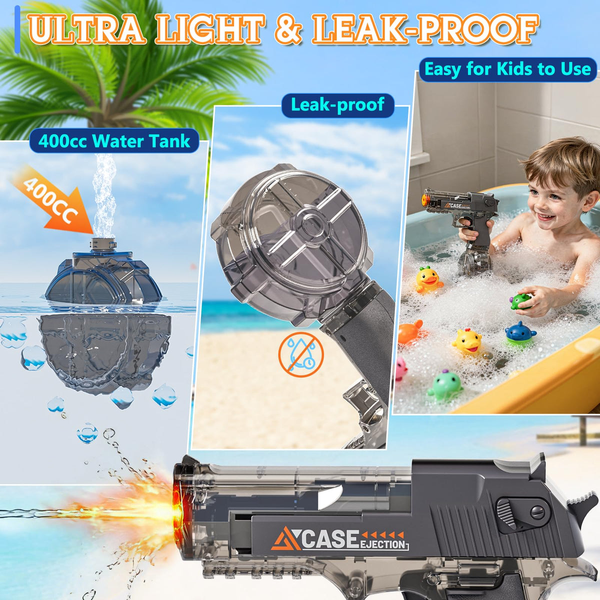 Maysida water gun with sound effects enhancing outdoor play