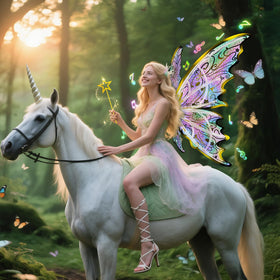 Maysida Gold Fairy Wings with crown detail for a princess ensemble.